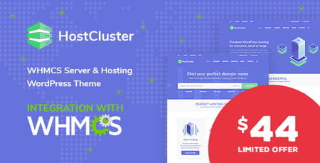 پوسته فروش سرور و میزبانی وب HostCluster برای وردپرس